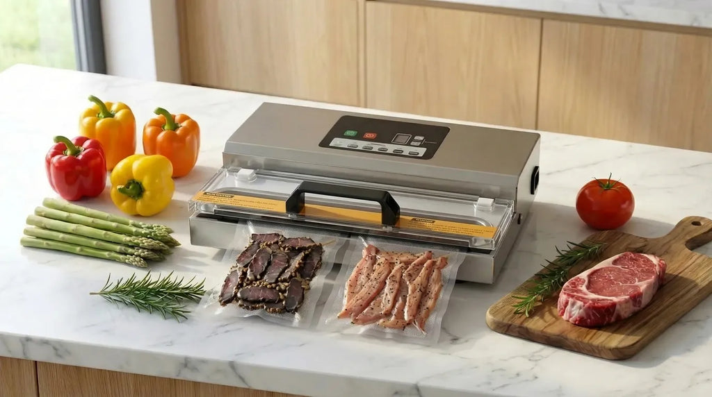 máquina de vácuo que embala carne seca a vácuo