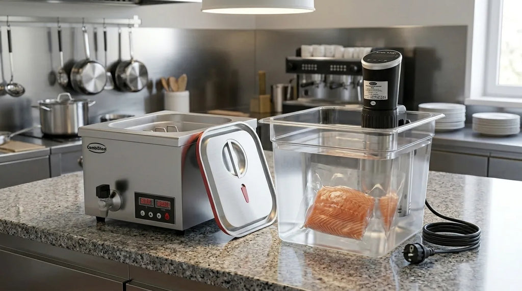 Cozinhar sous vide com aquecedor de imersão