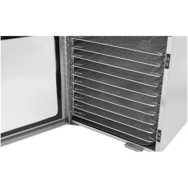Desidratador inox 10 tabuleiros – 800 W, 30 a 90°C