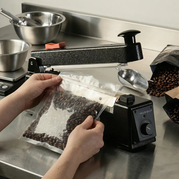 Seladora manual de sacos de café