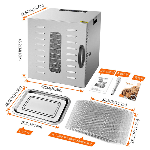 Desidratador de aço inoxidável