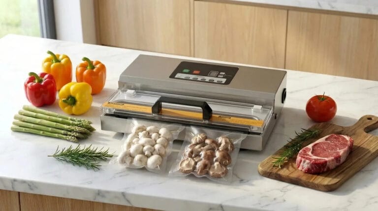 Congelar cogumelos frescos sous vide: o método certo para manter a textura e o sabor