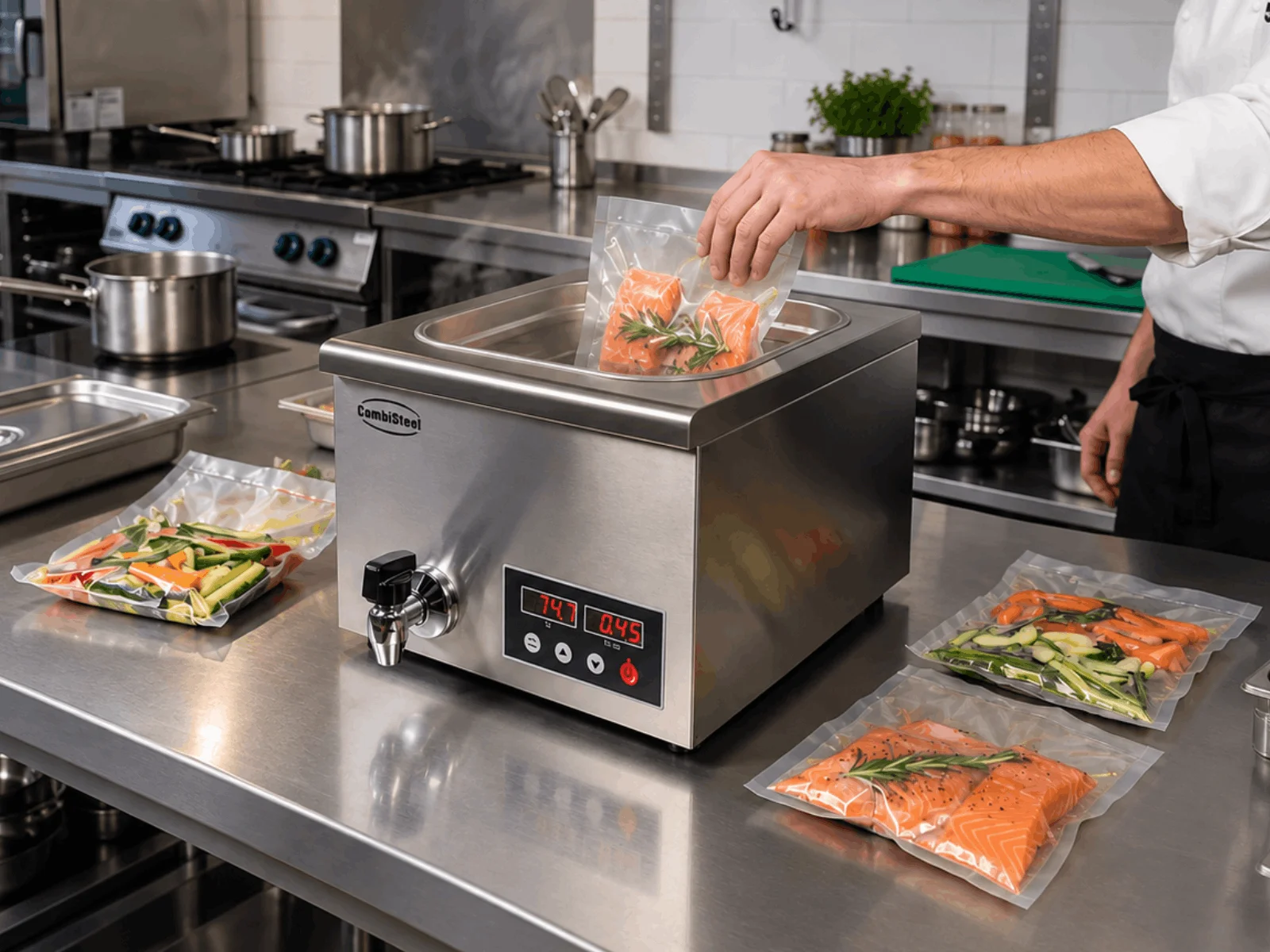 Gama de fogões sous vide profissionais